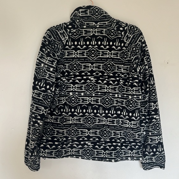 Columbia Fleece Benton Springs Black 80s Strip Full Zip Jacket Coat NWT - Picture 8 of 12